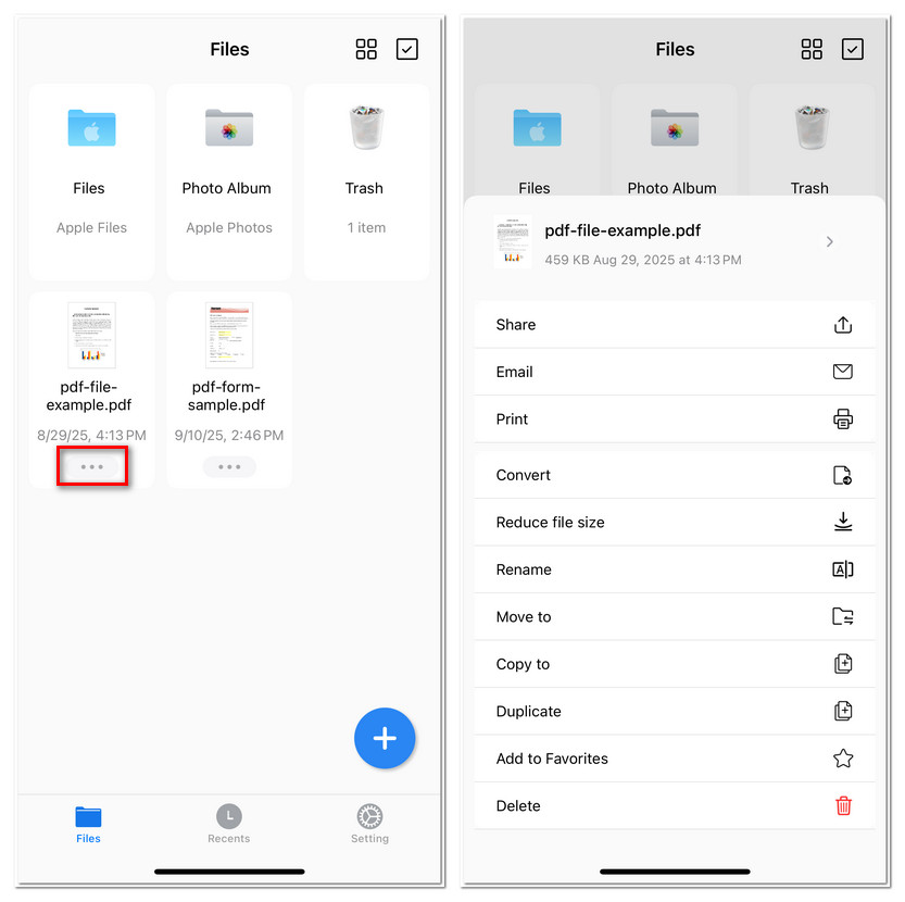 Manage a File in PDFgear
