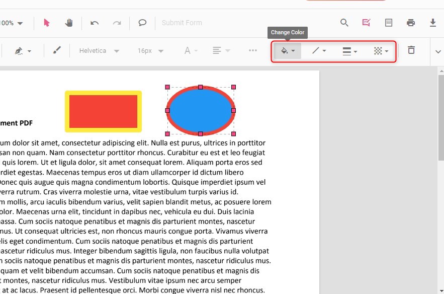 Inserisci Forma nel PDF Online