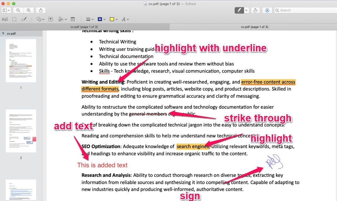 Annota un PDF in Anteprima