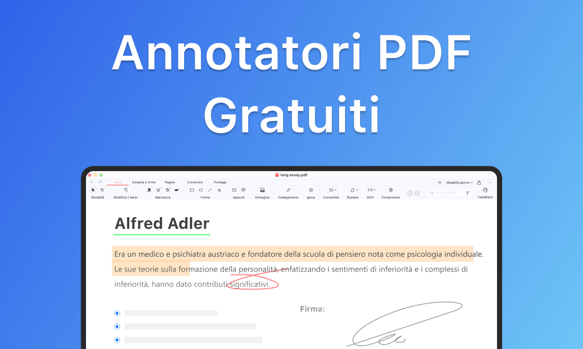 Migliori annotatori PDF per Windows e Mac