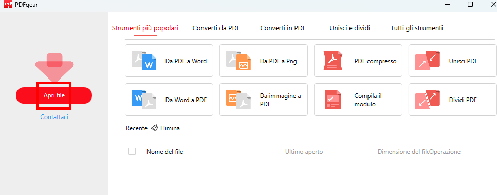 Apri File in PDFgear
