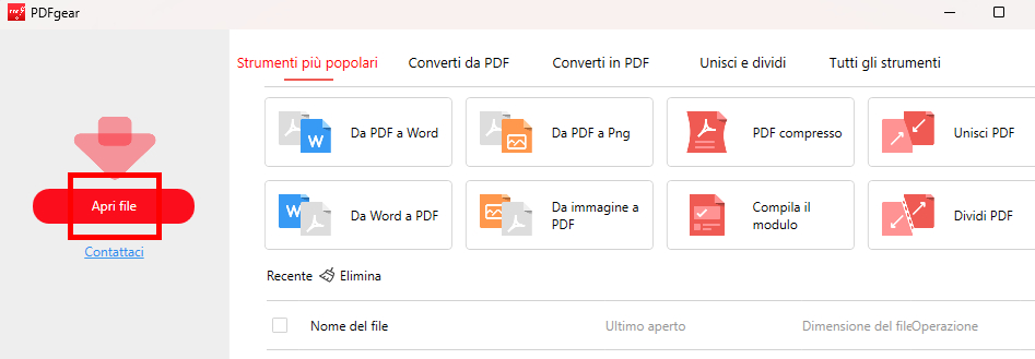 Apri File PDF sul Dispositivo