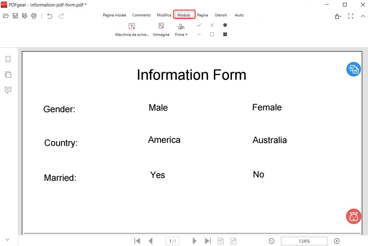 Apri gli Strumenti di Compilazione Moduli