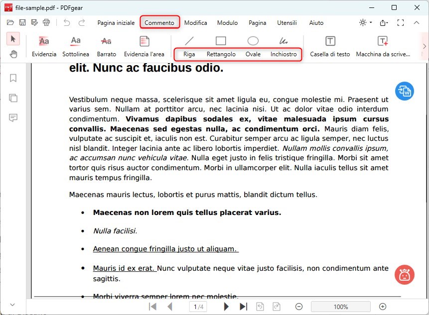 Apri gli Strumenti di Disegno