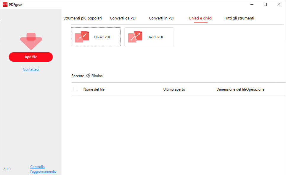 Apri lo strumento di PDFgear
