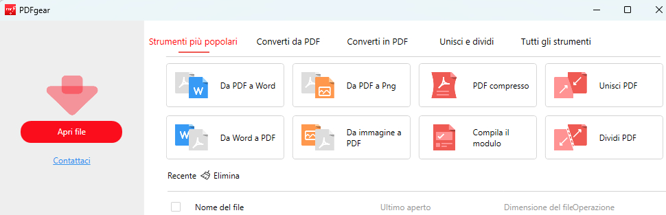 Apri un PDF utilizzando PDFgear