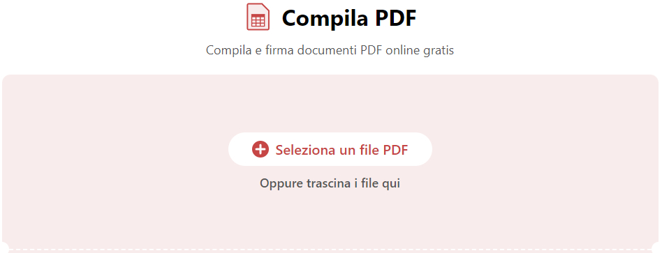 Carica modulo su PDFgear