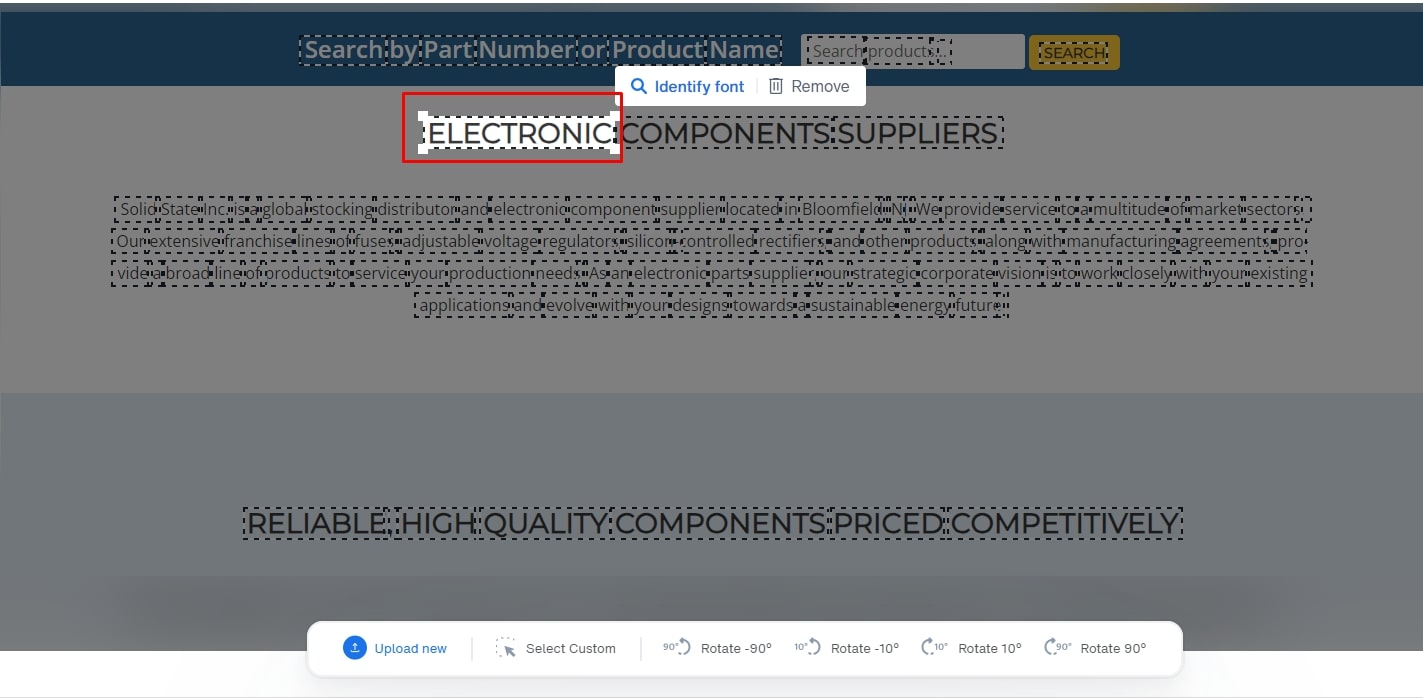 Scegli il Testo per conoscere il Nome del Font