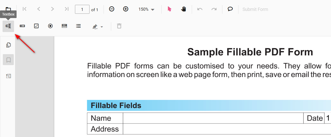 Clicca sulla casella di testo