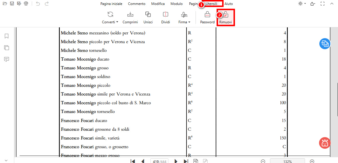 Rimuovi la Password dal PDF