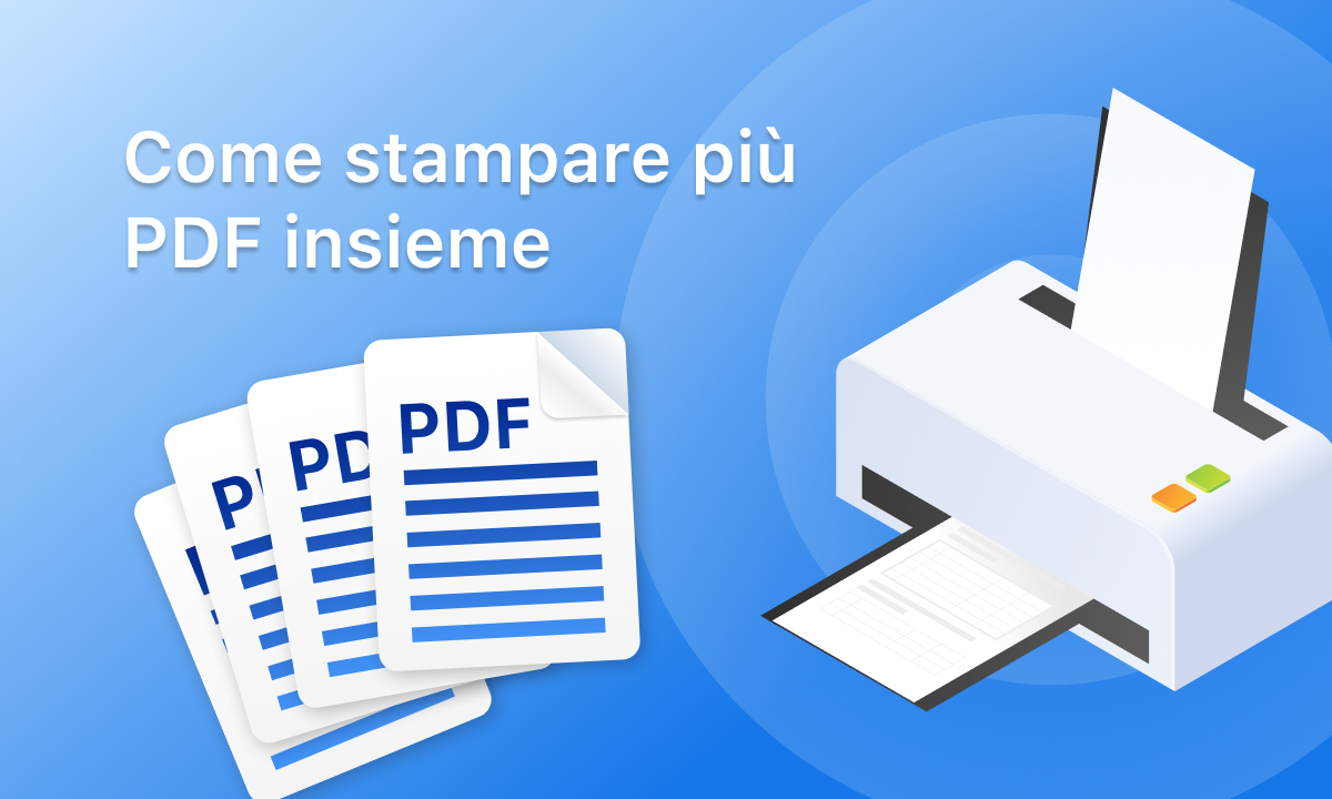 Come stampare più PDF insieme