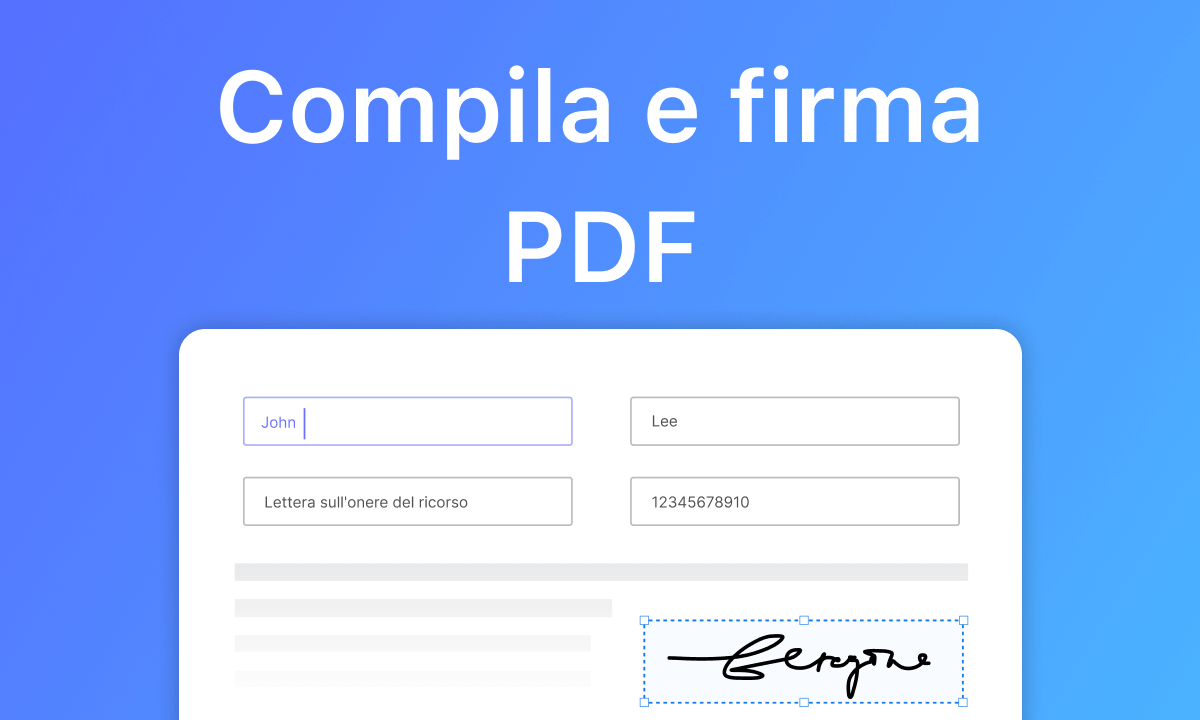 Come compilare e firmare PDF