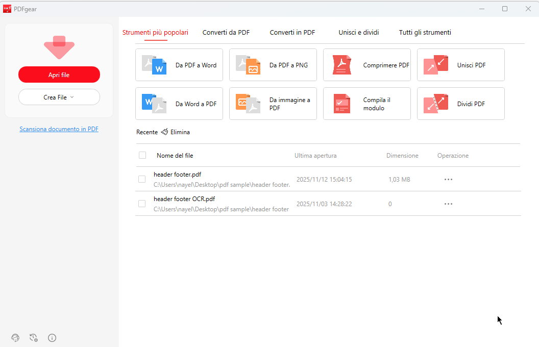 Comprimi un PDF offline