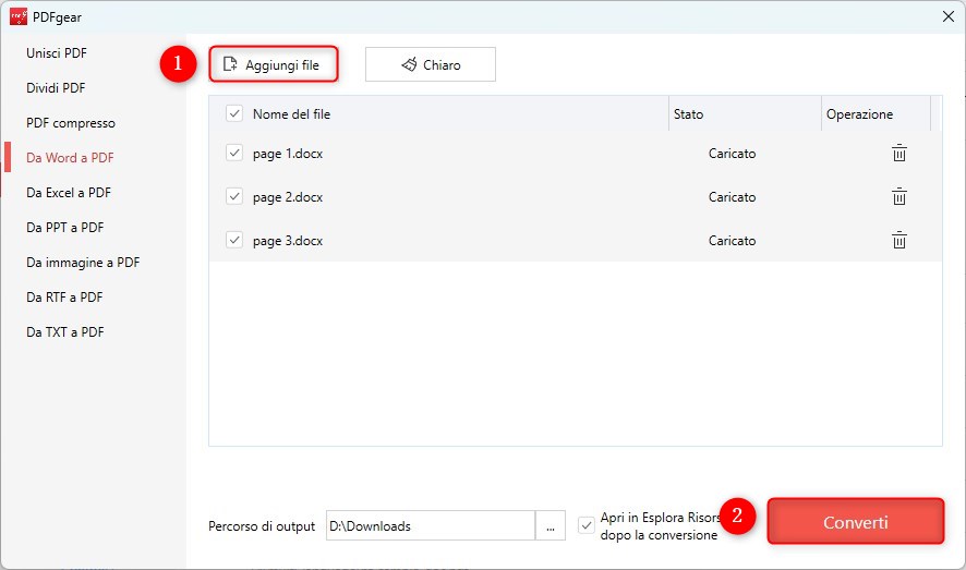Converti Word in PDF cambiando i caratteri