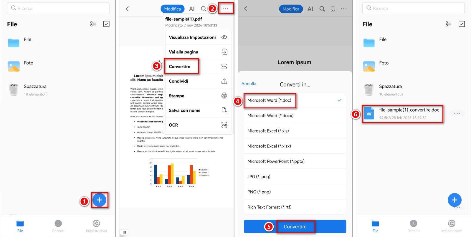 Convertire un PDF in Word su Mobile