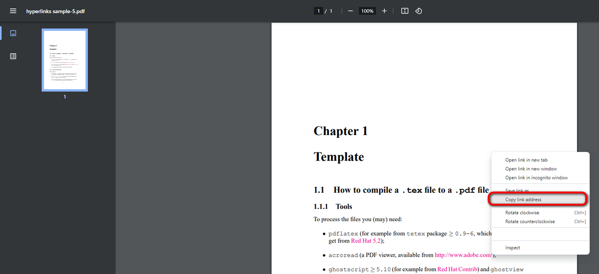 Copia Collegamenti PDF in Chrome