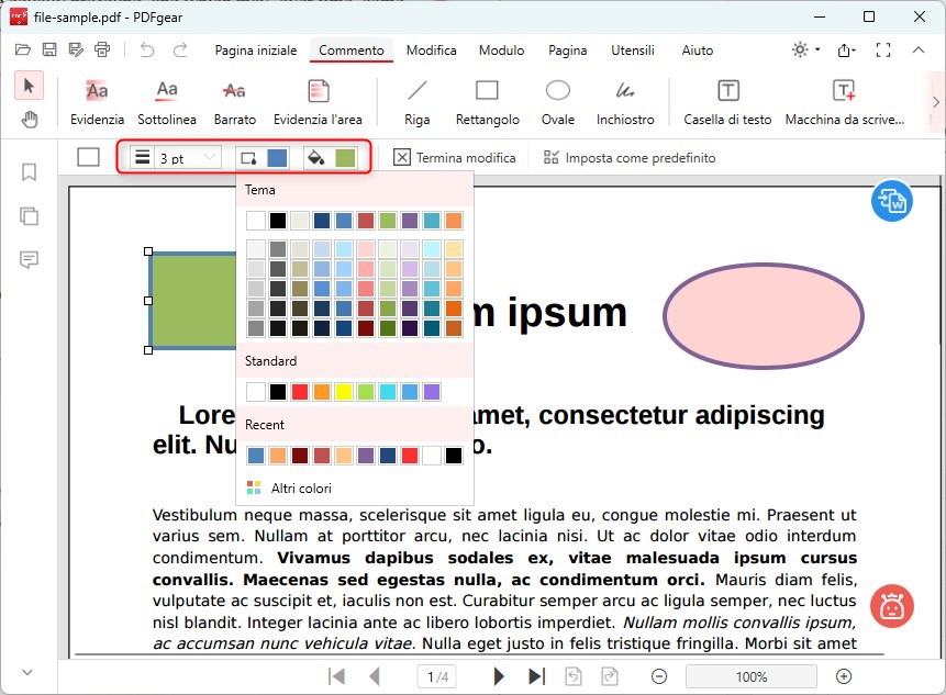 Disegna e Personalizza una Forma