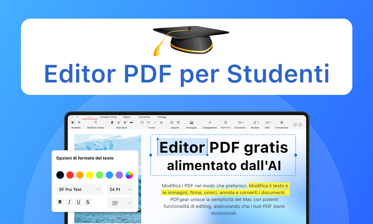 Editor PDF per Studenti