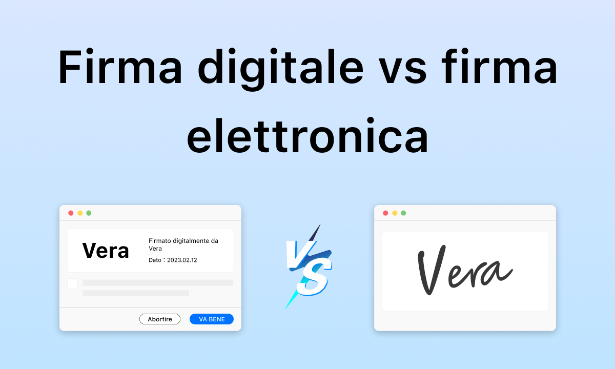 Differenza tra firma digitale e firma elettronica