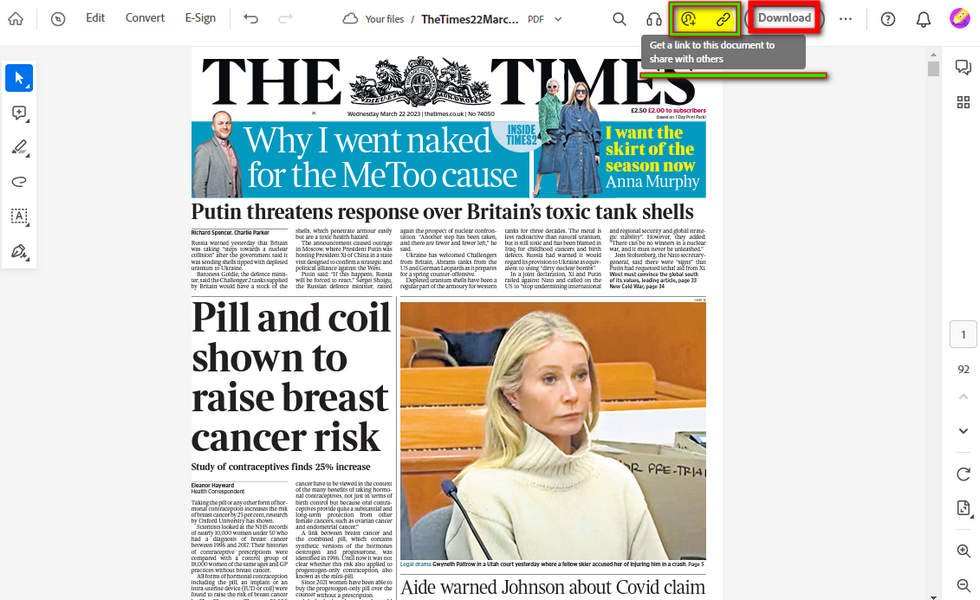 Share the Cropped PDF