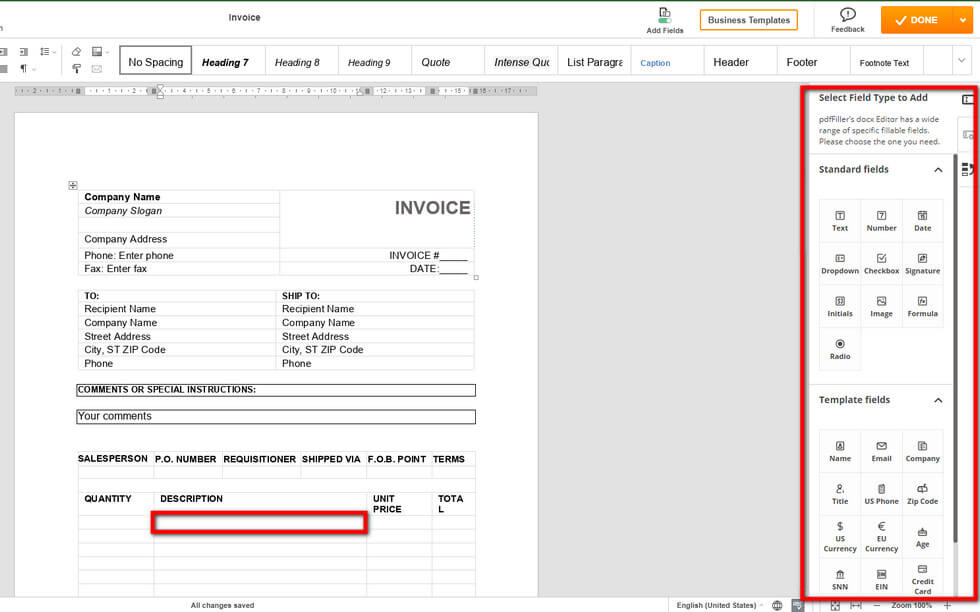 Compila il PDF in pdfFiller