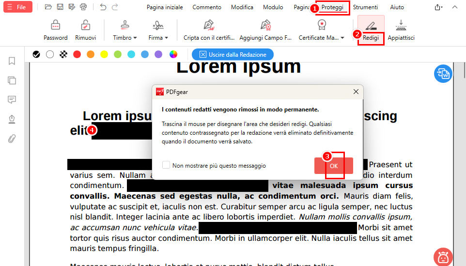 Oscura un PDF con PDFgear gratis