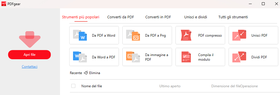 Importa PDF in PDFgear