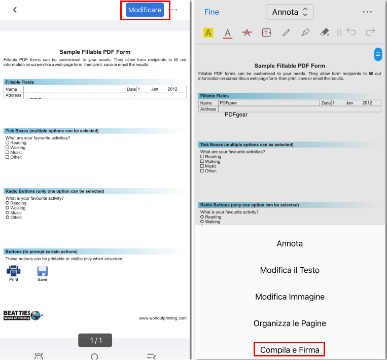 Vai a Compila & Firma