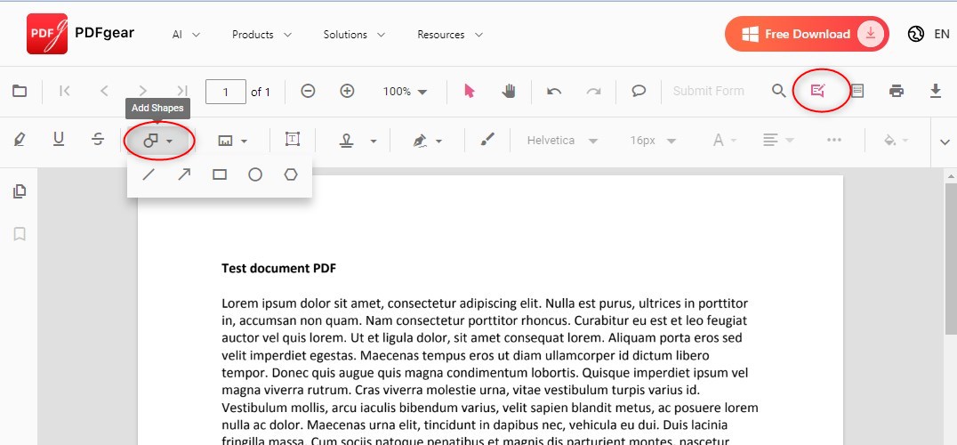Apri gli Strumenti di Modifica
