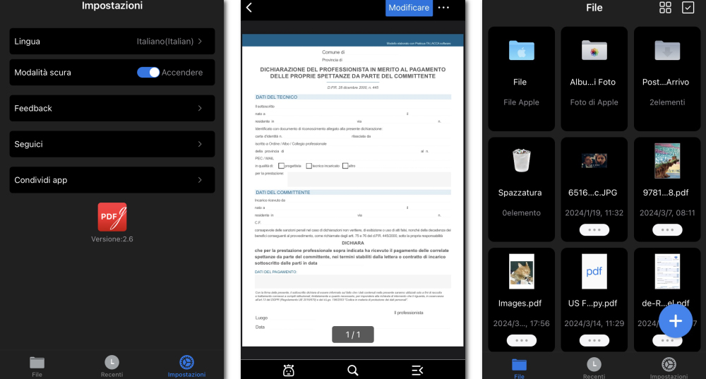 Modalità Scura App PDFgear