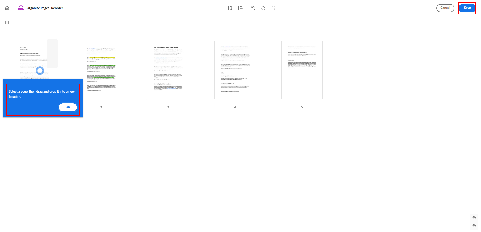 Riordina le Tue Pagine PDF