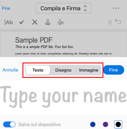 Firmare PDF con iPhone con PDFgear