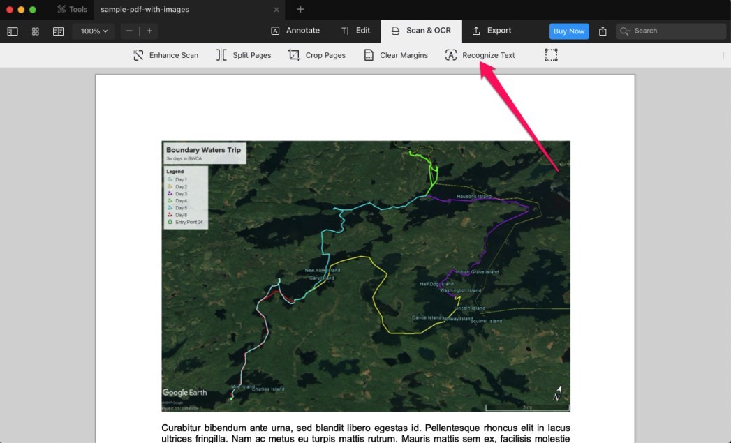 Riconosci Testo PDF Expert