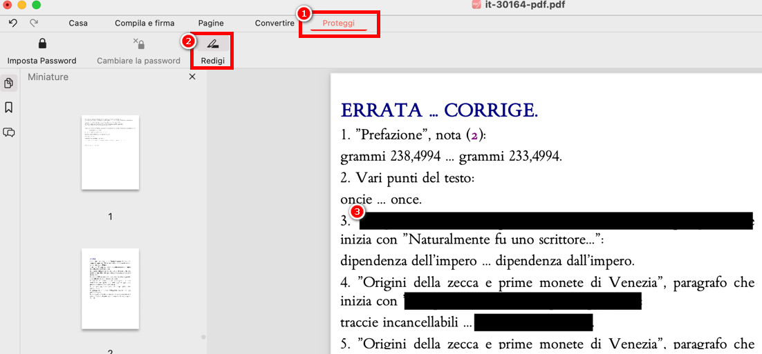 Redigere un PDF su un Mac