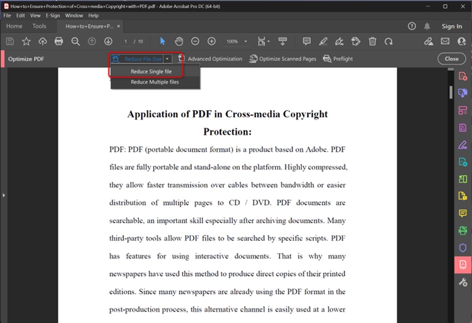 Riduci Dimensioni File PDF