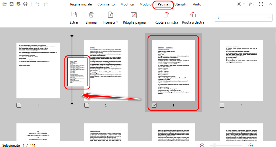 Riorganizza le Pagine PDF con PDFgear