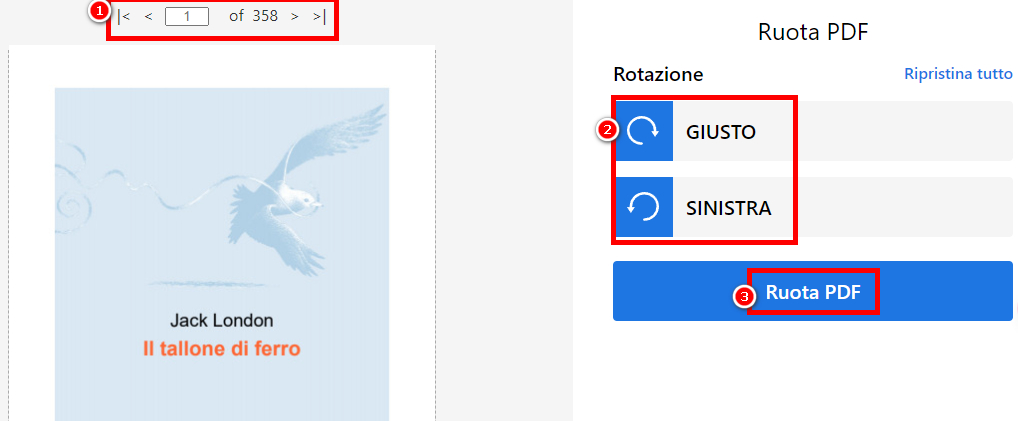 Ruota PDF da Ritratto a Paesaggio