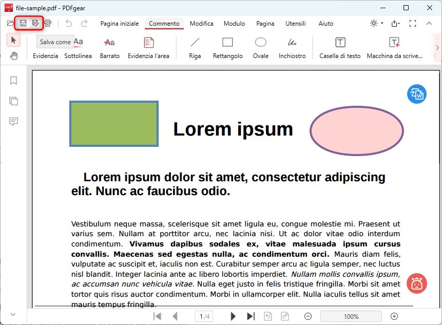 Salva il File PDF Modificato