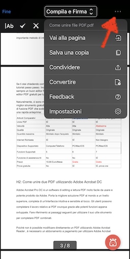 Salva il PDF Modifica