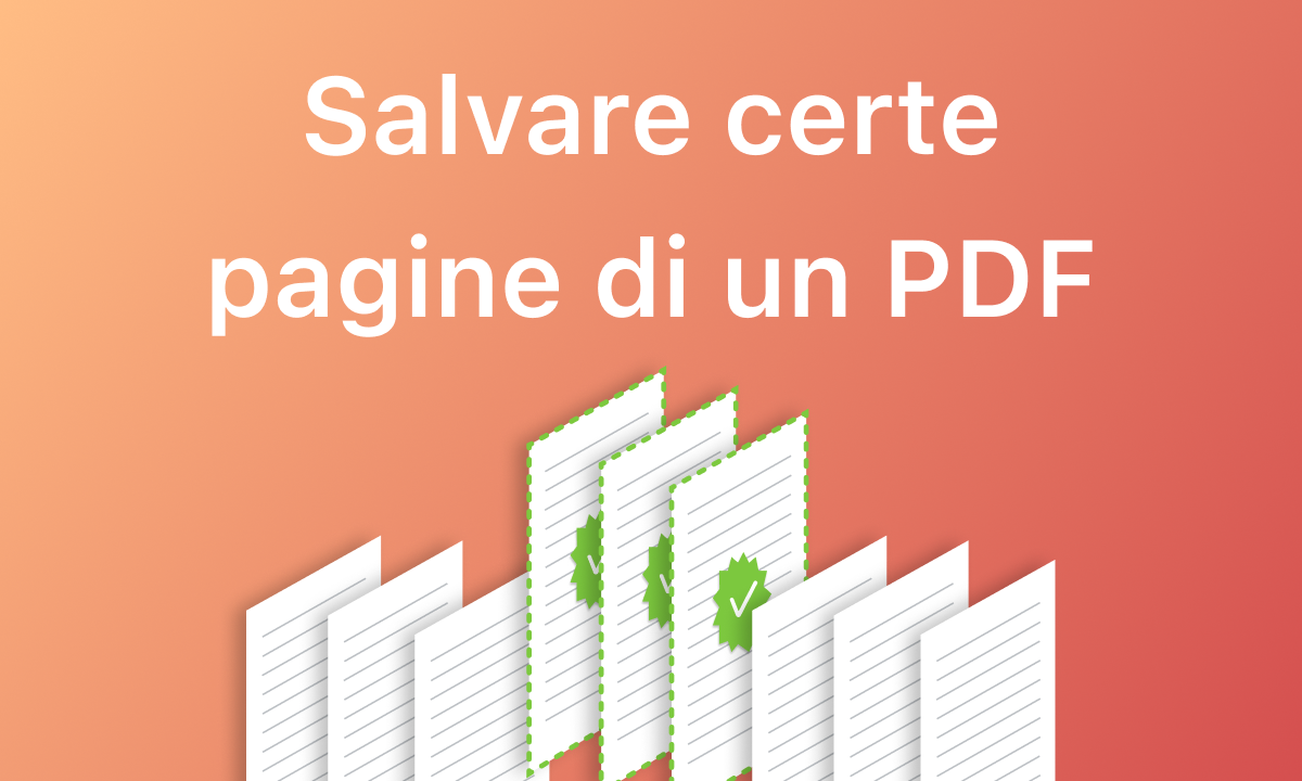 Salvare certe pagine di un PDF