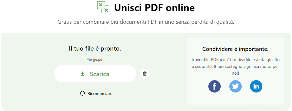 Scarica il file PDF unito