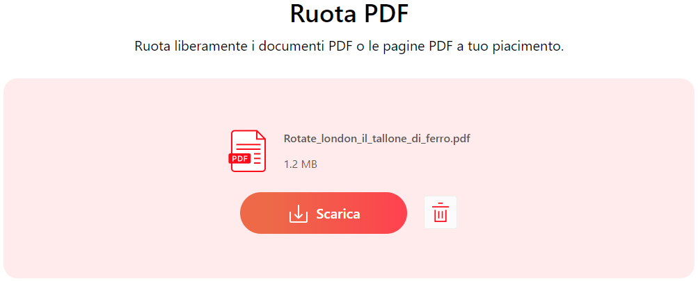 Salva il File PDF Ruotato
