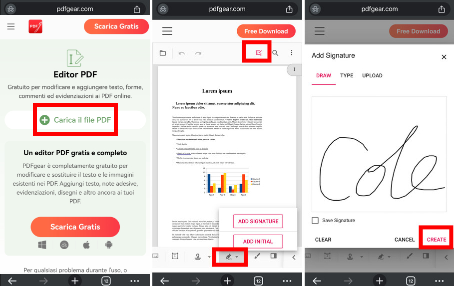 Firmare PDF con iPhone Online