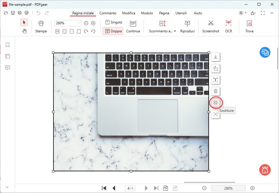 Sostituisci immagine in un clic