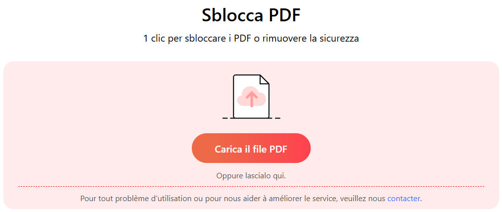 Carica un File su Sblocco PDF Online