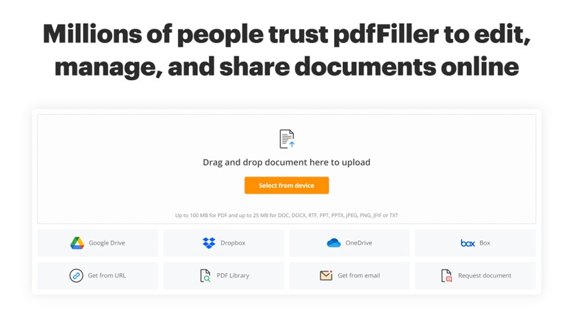 Carica file PDF su pdfFiller