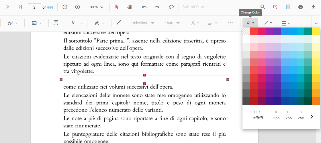 Nascondere il Testo da PDF