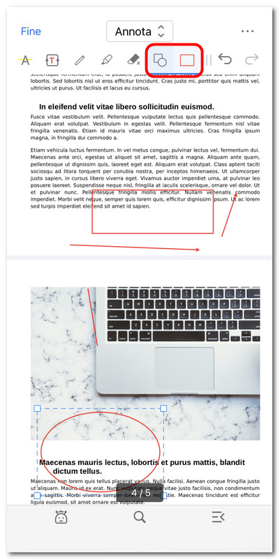 Aggiungere forme al PDF su iOS