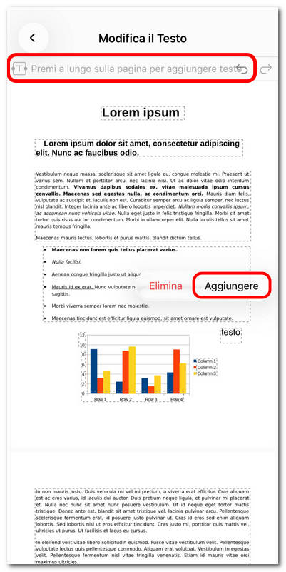 Aggiungere testo al PDF su iOS