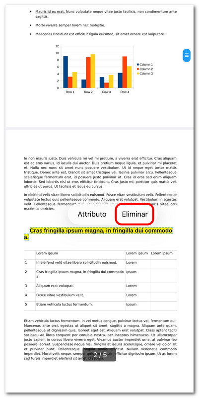 Cancellare un'annotazione in PDFgear per iOS